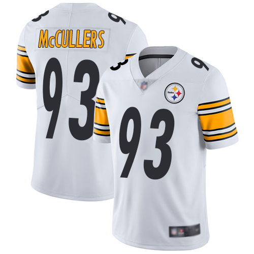 Men Pittsburgh Steelers Football #93 Limited White Dan McCullers Road Vapor Untouchable Nike NFL Jersey->pittsburgh steelers->NFL Jersey